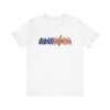 America Leopard Lightning Bolt Unisex Jersey Short Sleeve Tee