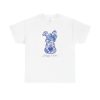 Blue Bunny Bow Happy Easter Unisex Heavy Cotton Tee