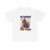 My Dachshund Rides Shotgun Halloween Unisex Heavy Cotton Tee