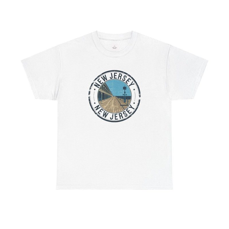 New Jersey Retro Cotton Tee Unisex Vintage Shirt Travel Souvenir Casual Wear