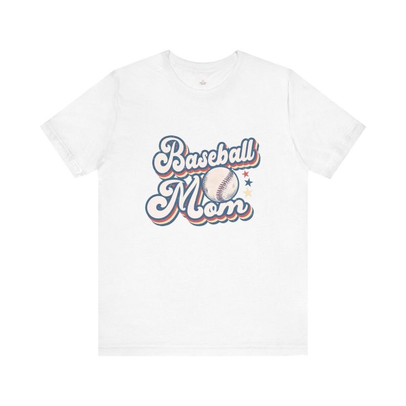 Retro Baseball Mama With Baseball Unisex Jersey Short Sleeve Tee