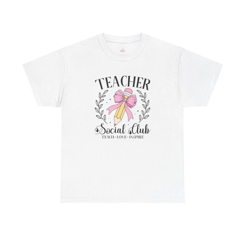 Teacher Social Club Unisex Heavy Cotton Tee Classroom Gift Teacher